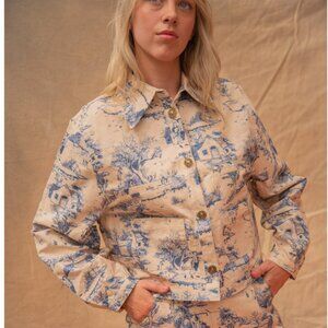 Sonderhaus Amelie Jacket in Blue Toile Size XL